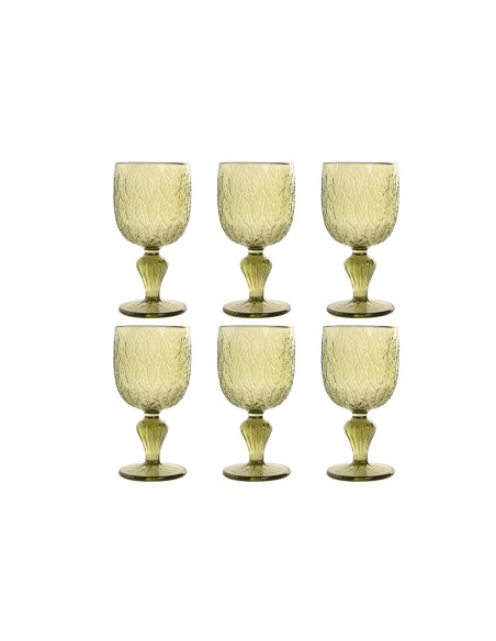 Juego de copas hoja verde