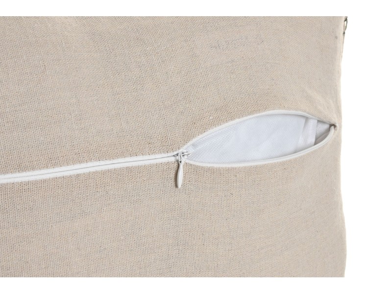 Cojín 45x45 borlas verdes