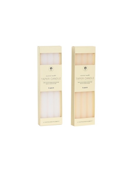 Set 3 velas parafina