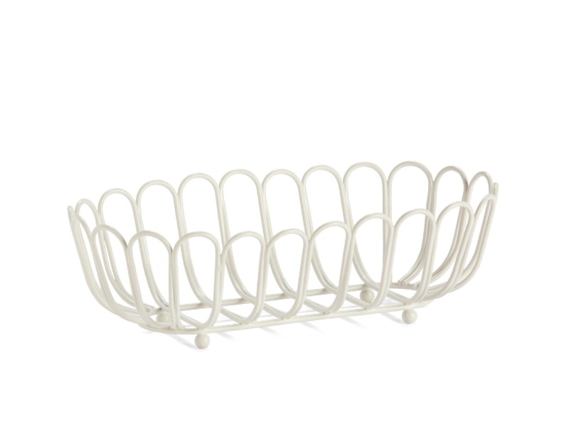 Frutero metal blanco