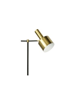 Lámpara de pie industrial de metal dorada 2