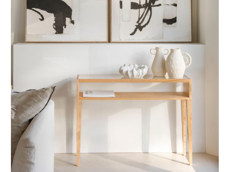 Consola de madera de fresno