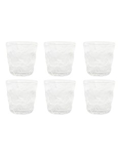 Juego 6 vasos cristal glaseado