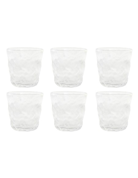 Juego 6 vasos cristal glaseado