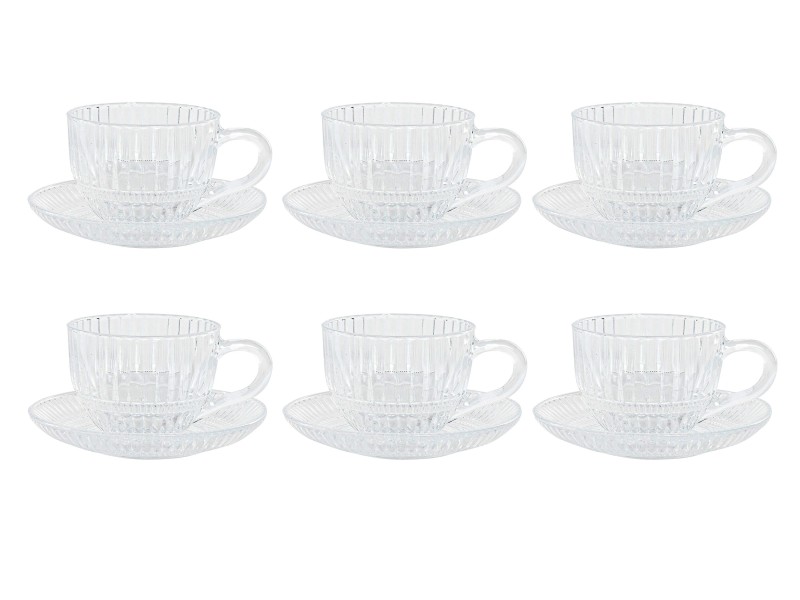Juego 6 tazas de cristal