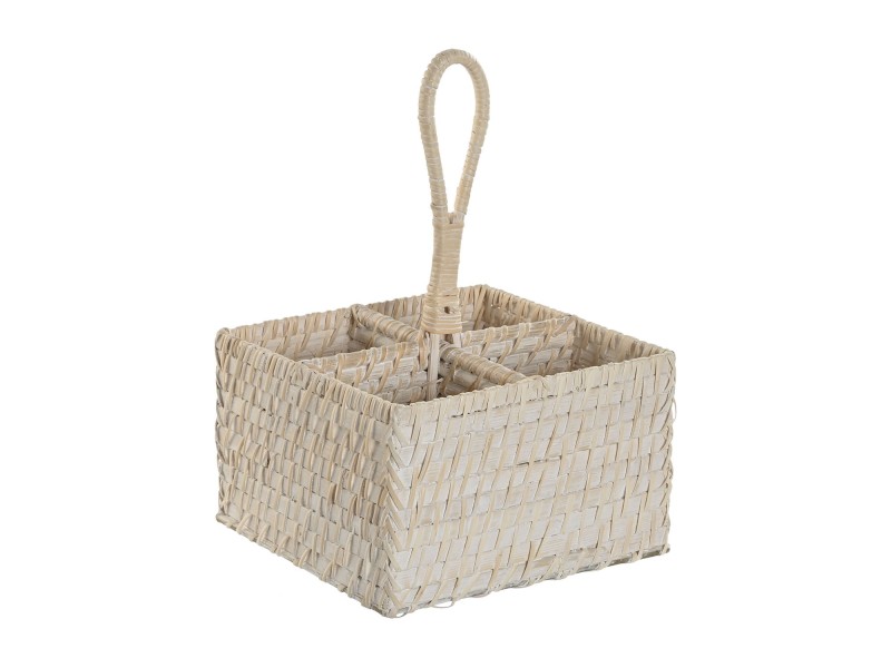 Cubertero de bambú y ratán