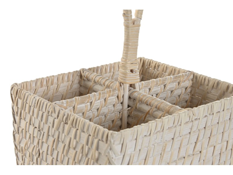 Cubertero de bambú y ratán