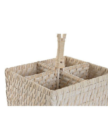 Cubertero de bambú y ratán