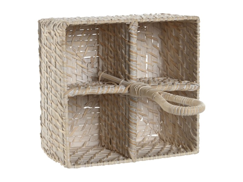 Cubertero de bambú y ratán