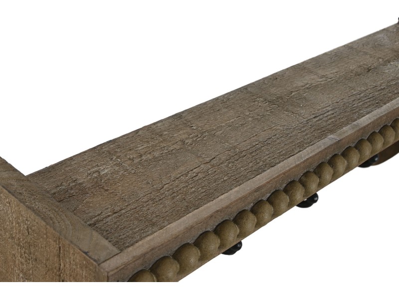 Perchero de pared con repisa