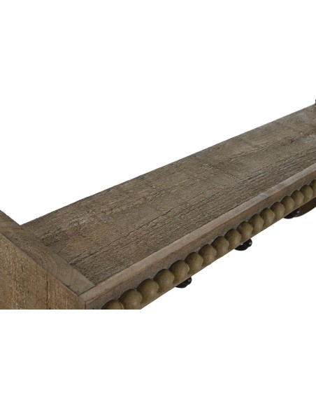 Perchero de pared con repisa