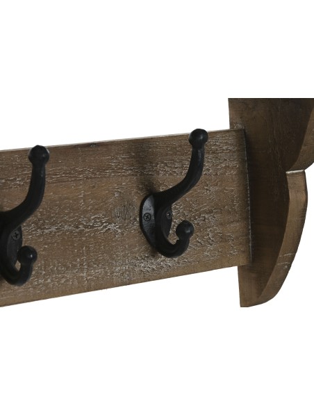 Perchero de pared con repisa