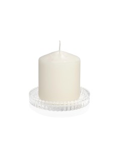 Portavelas bandeja circular de vidrio vintage 2